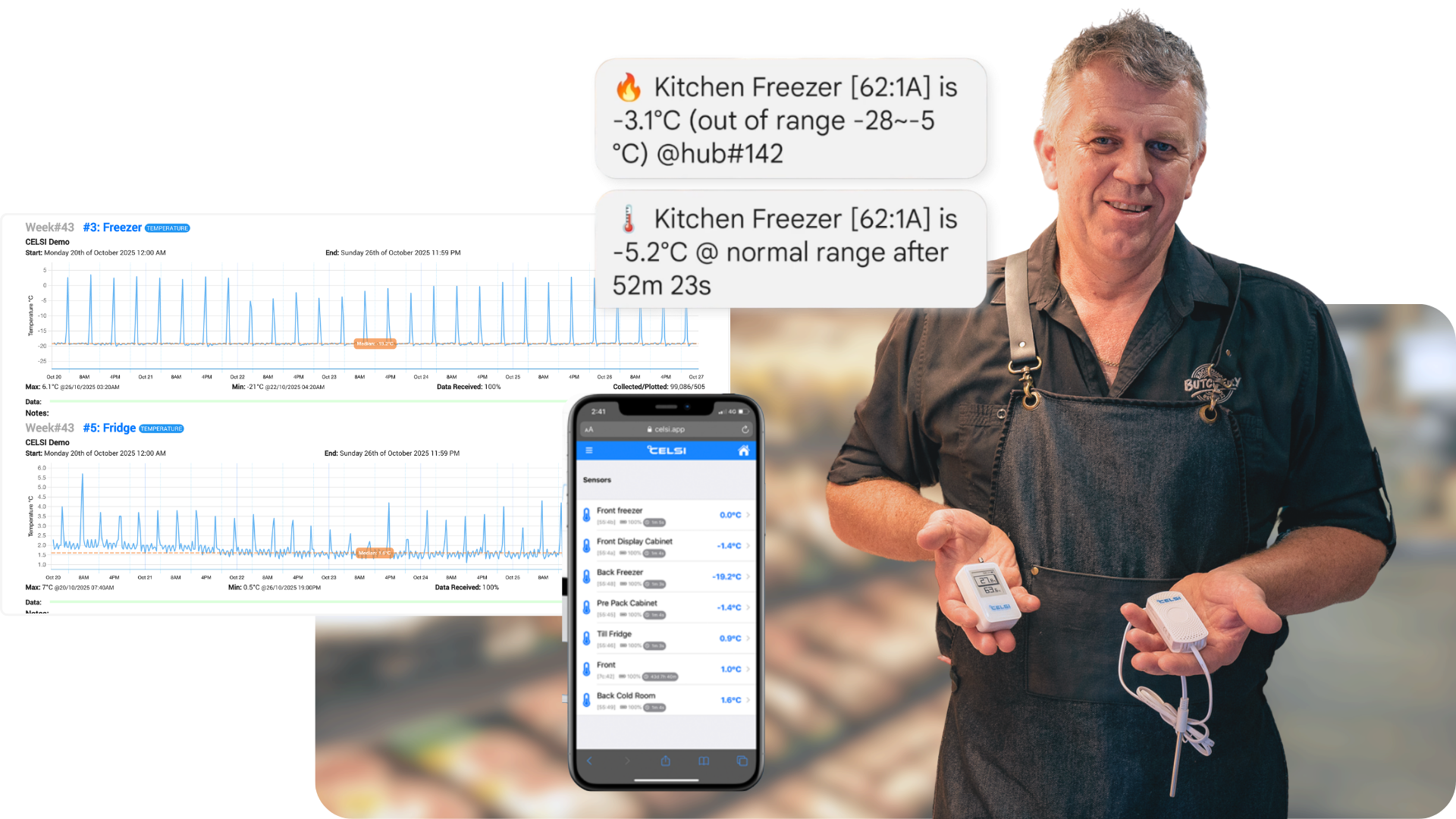 °Celsi Temperature Monitoring Dashboard