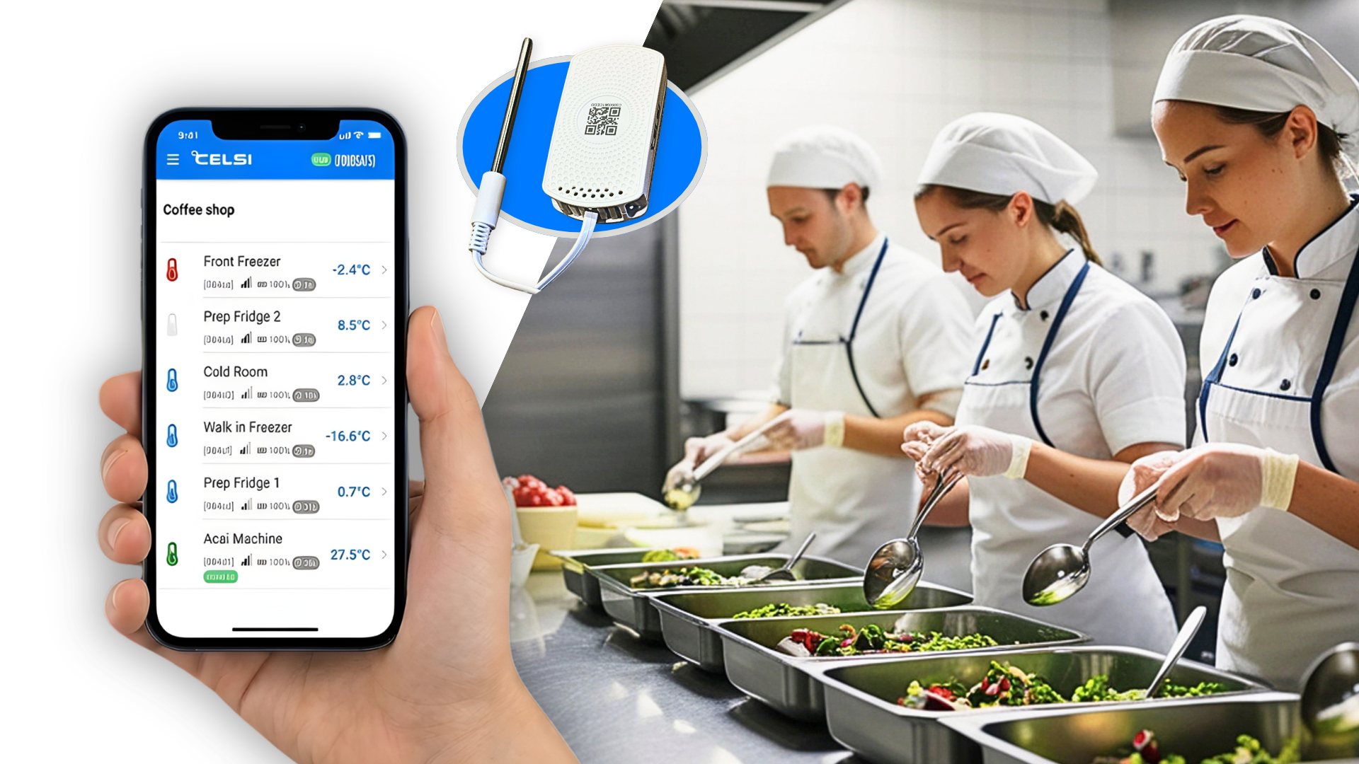 °Celsi automatic temperature monitoring