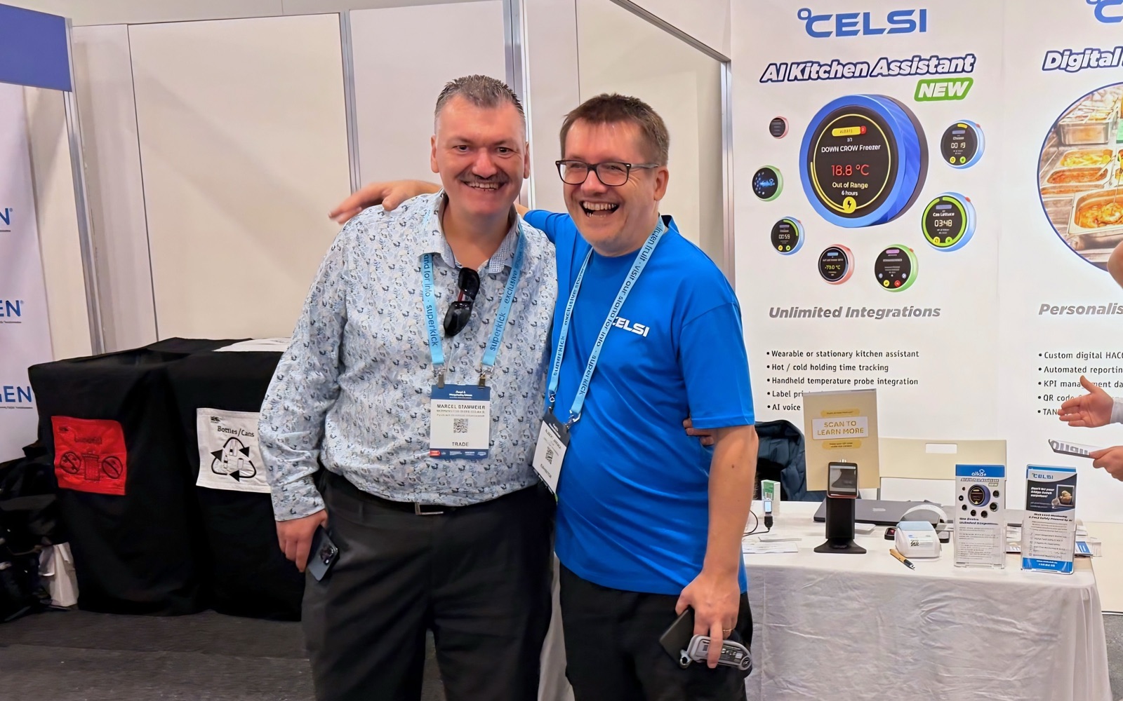 Albert with Marcel Stammeier at the °Celsi stand