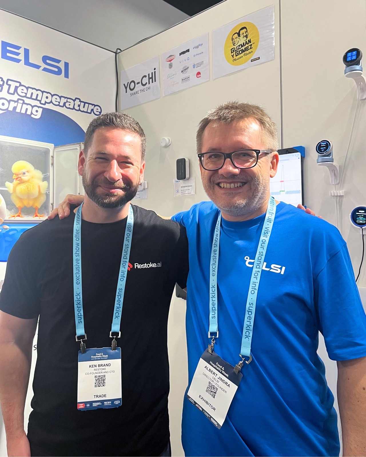 Albert with Ken Brand, co-founder and CTO of Restoke.ai