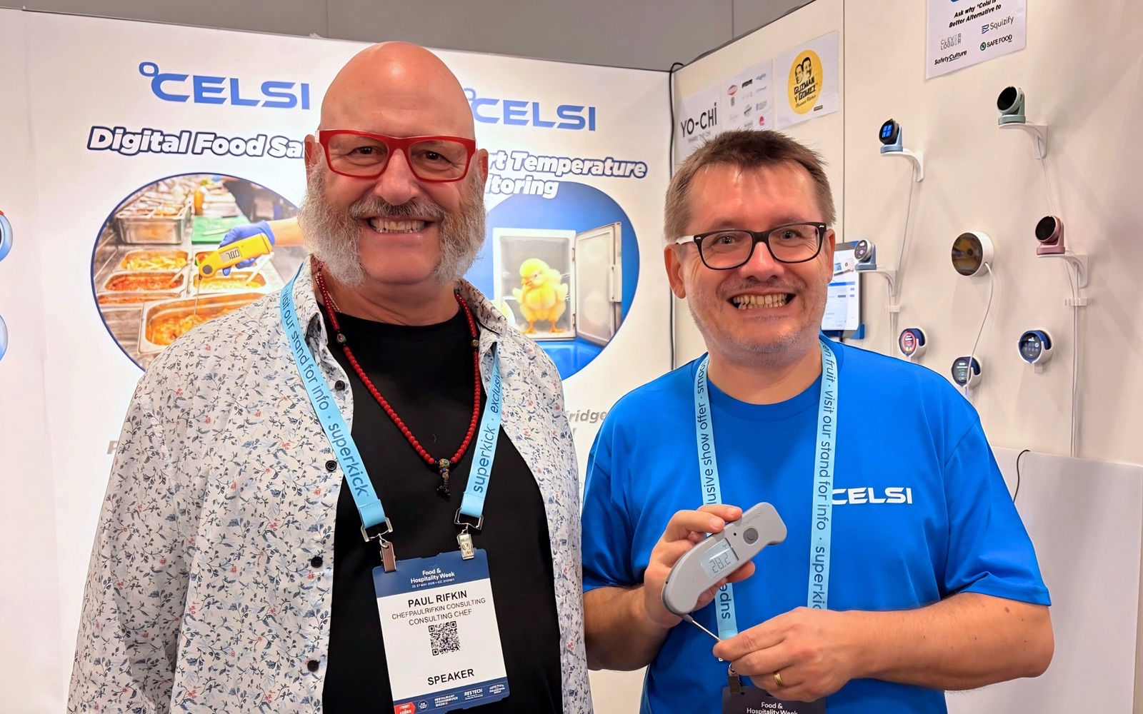 Albert with consulting chef Paul Rifkin at the °Celsi stand
